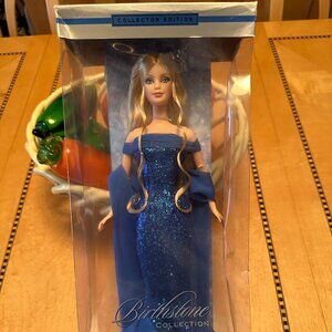 Mattel Barbie Collection September Sapphire Birthstone doll NRFB New